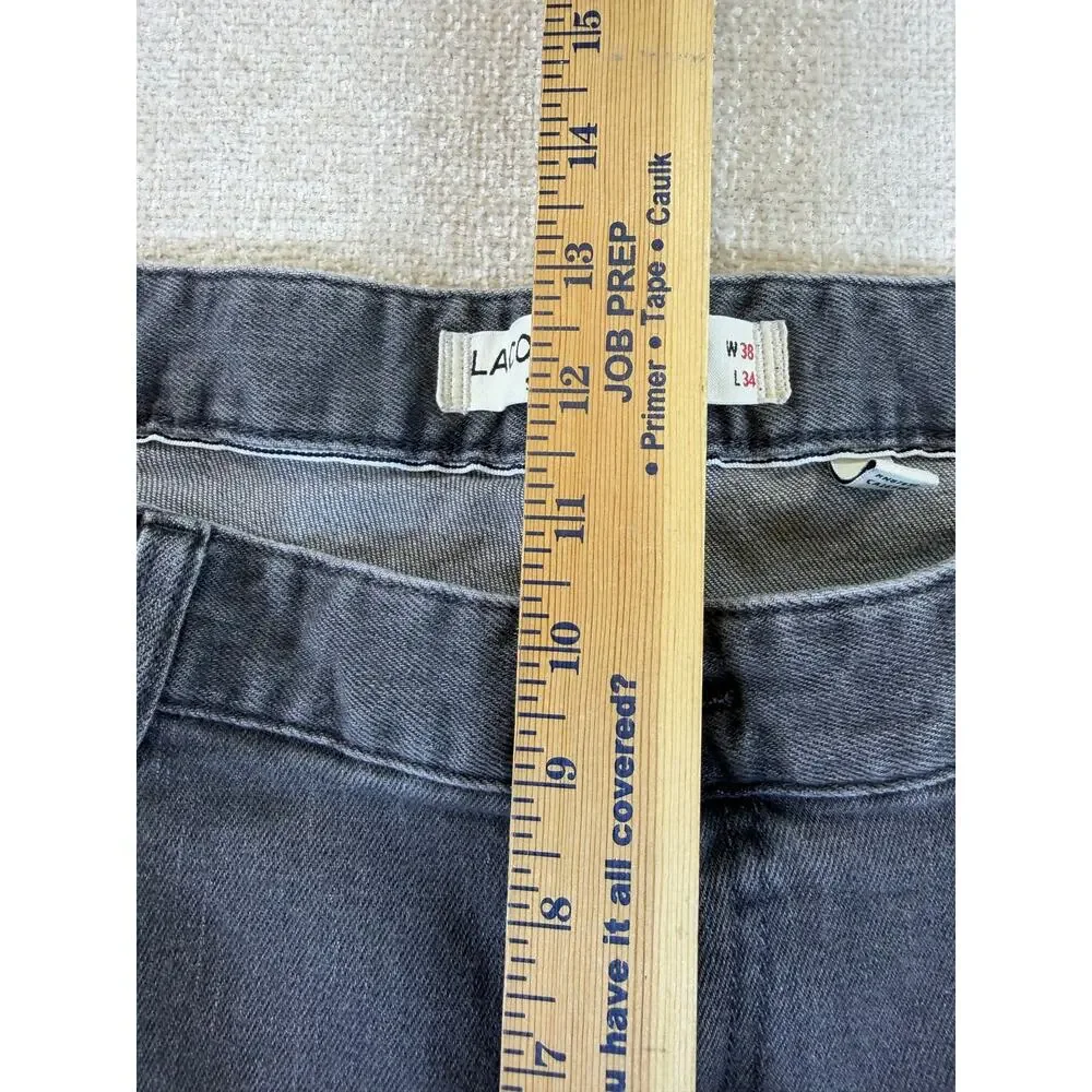 Lacoste Men's Gray 38x34 Slim Fit Straight Leg Denim Jeans Casual Designer Pants